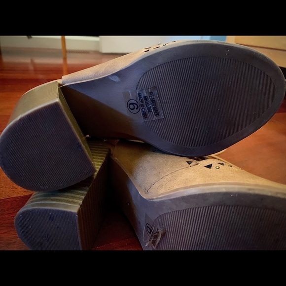 Cute Front Tie Open Toe Thick Heel Shoes - Picture 4 of 4